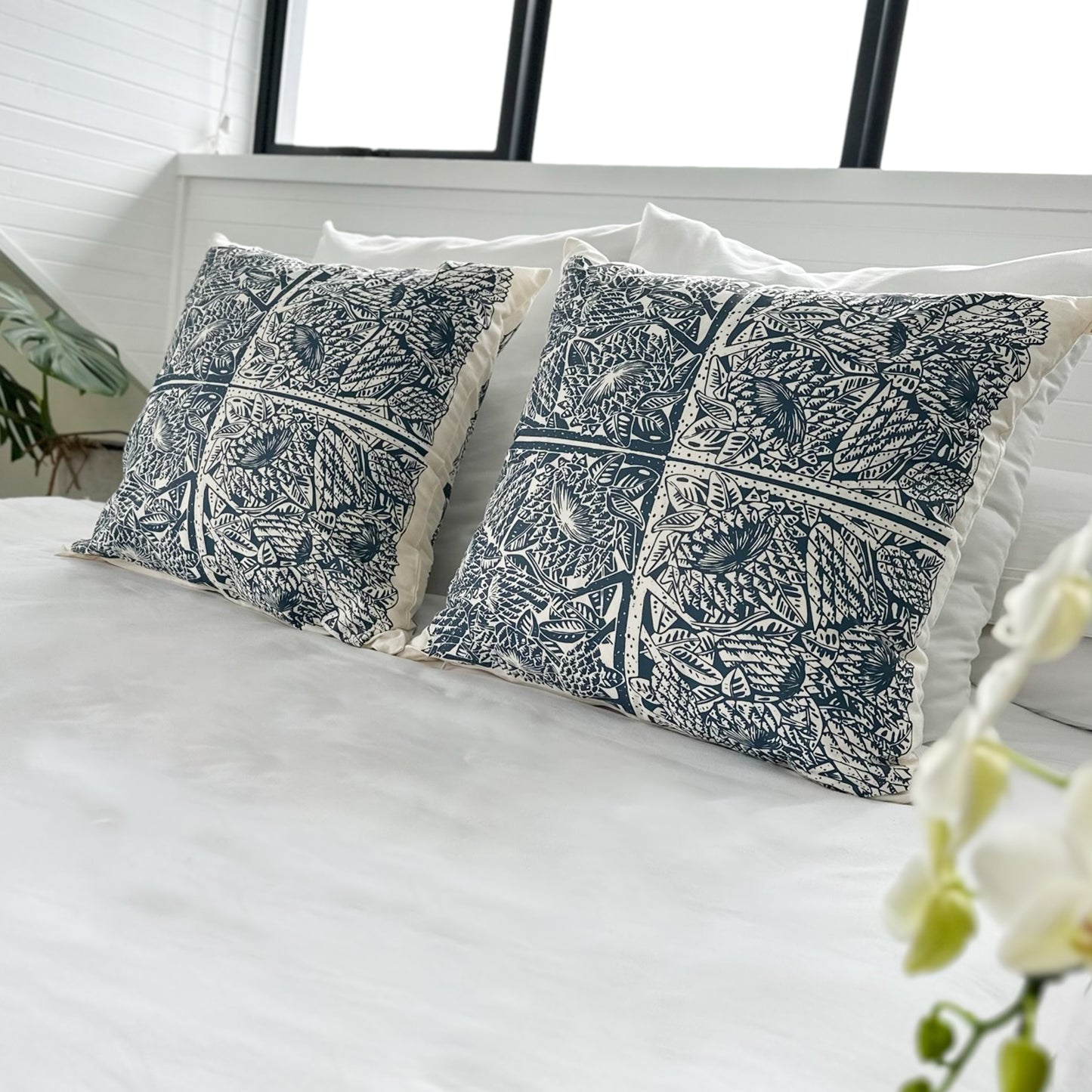 Continental Cushion Cover Protea Print 60cm (24") square with zip
