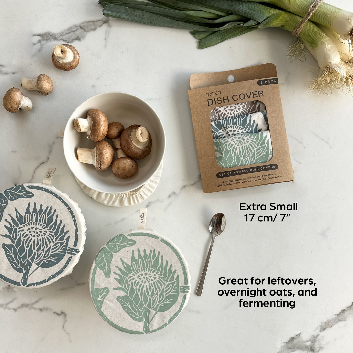 Bowl Covers Set of 3 cereal bowl covers | Protea Print