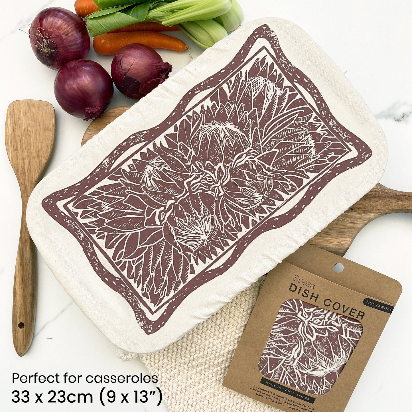 Dish and Casserole Cover Rectangle | Protea Print
