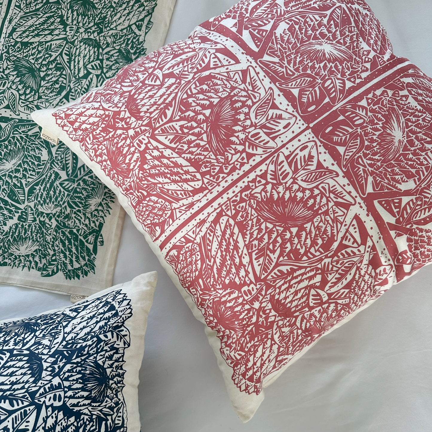 Continental Cushion Cover Protea Print 60cm (24") square with zip
