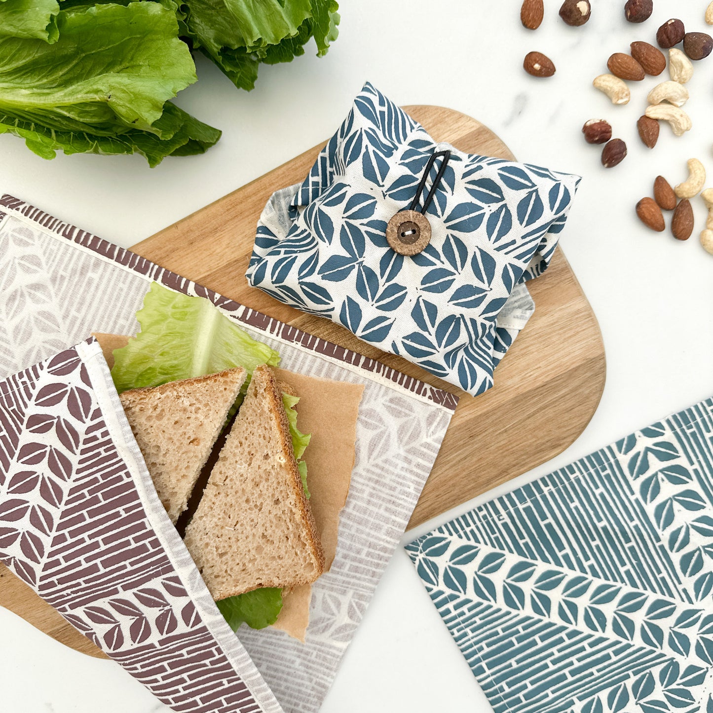 Food Wrap Set of 3 | easy fabric wrap for on the go