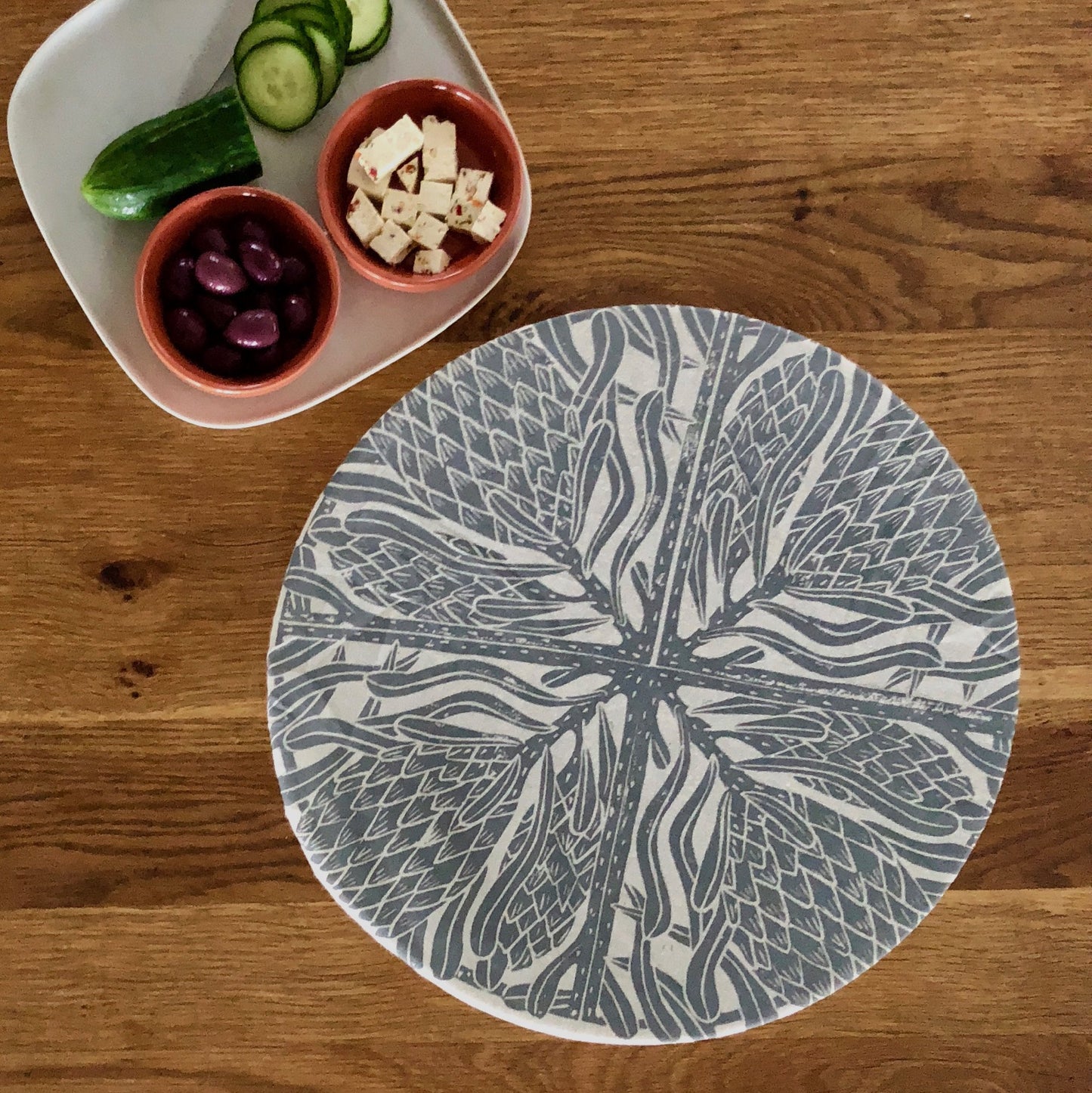Dish and Bowl Cover Extra Large Protea Print | great for entertaining
