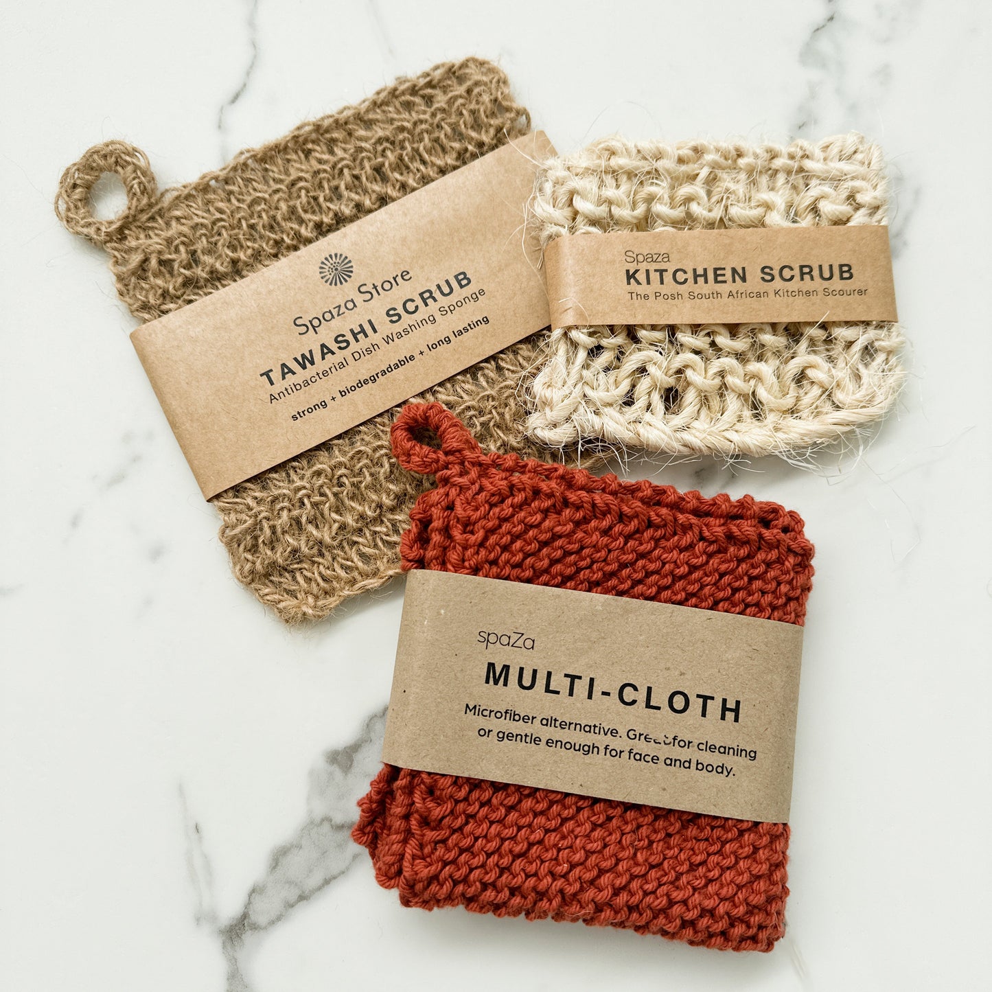 Washing Up Set | eco-friendly dishwashing cloth, tawashi and kitchen scrub