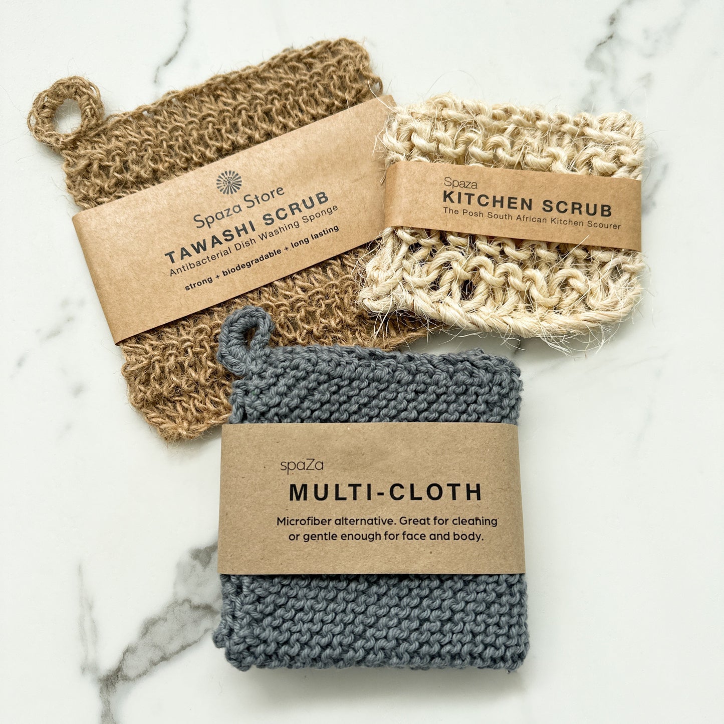 Washing Up Set | eco-friendly dishwashing cloth, tawashi and kitchen scrub
