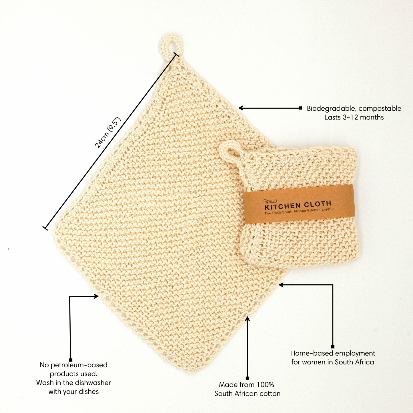 Kitchen Cloth Lappie 3-Pack | eco-friendly microfibre alternative