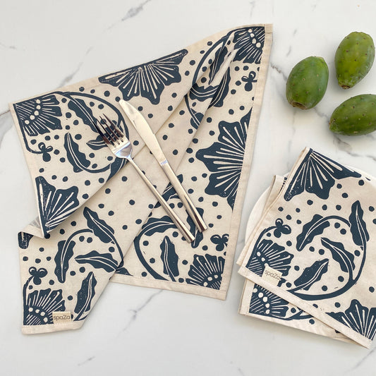 Cotton Table Napkins Madiba Print | cloth table decor, table setting sets