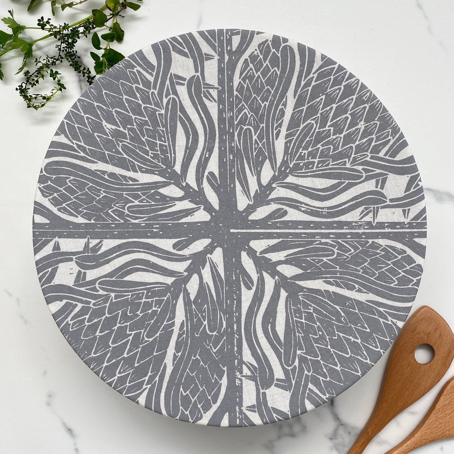 Dish and Bowl Cover Extra Large Protea Print | great for entertaining