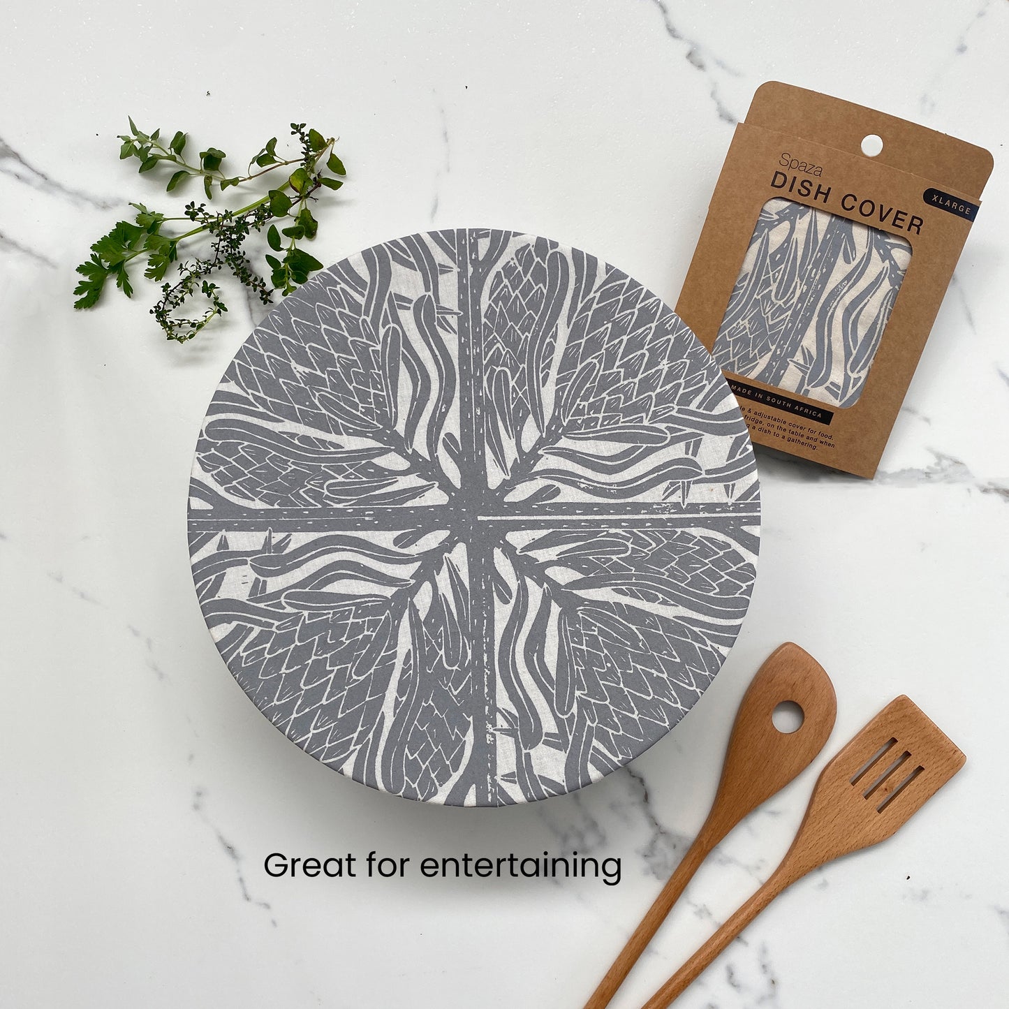 Dish and Bowl Cover Extra Large Protea Print | great for entertaining