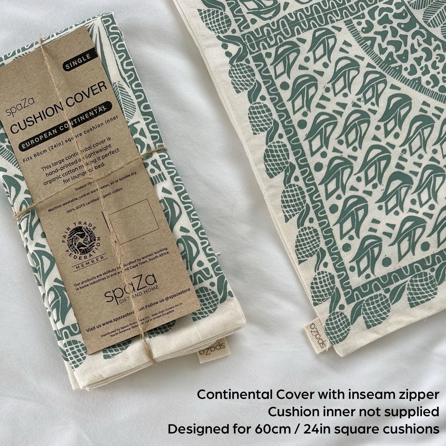 Continental Cushion Cover Safari Print 60cm (24") square with zip