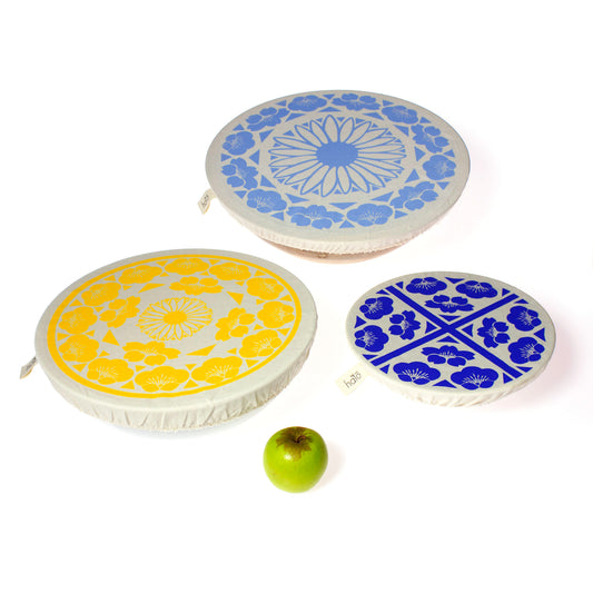 Halo Dish Covers Large Set of 3 | Edible Flower Print