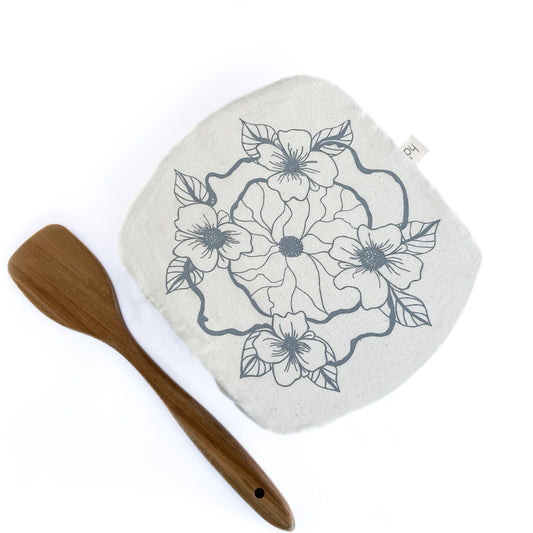 Halo Dish and Casserole Cover Square | Edible Flowers Print