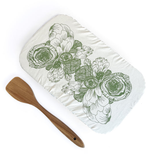 Halo Dish and Casserole Cover Rectangle | Edible Flowers Print