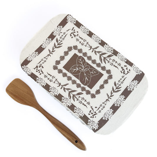Halo Dish and Casserole Cover Rectangle | Herbs Print