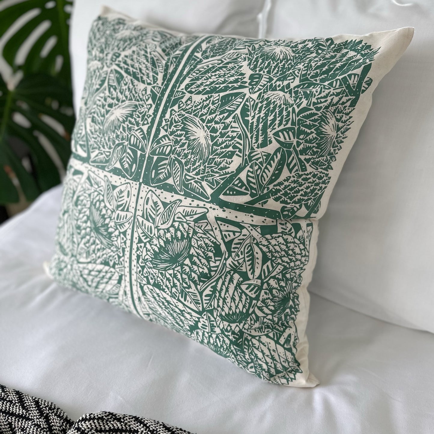 Continental Cushion Cover Protea Print 60cm (24") square with zip