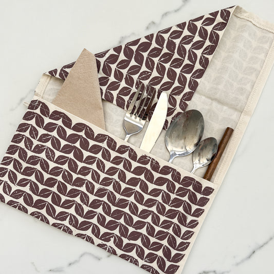 Cutlery Roll | carry your utensils for lunch box, picnic,  road trips and table dressing