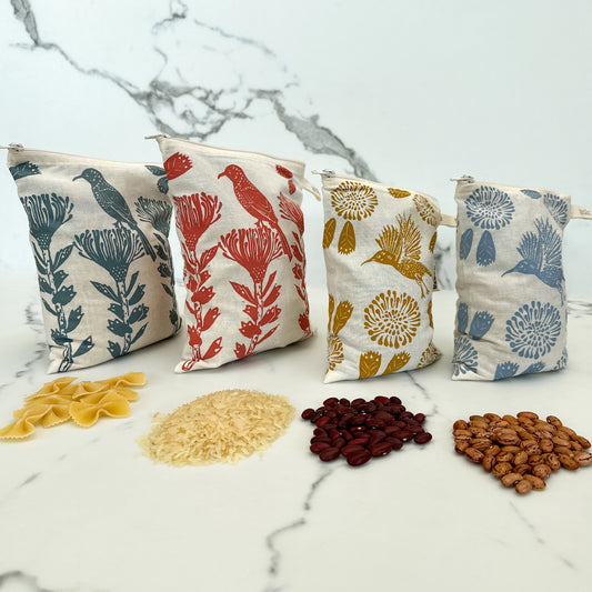 Reusable Zip-Lock Bags | Cotton Set of 2