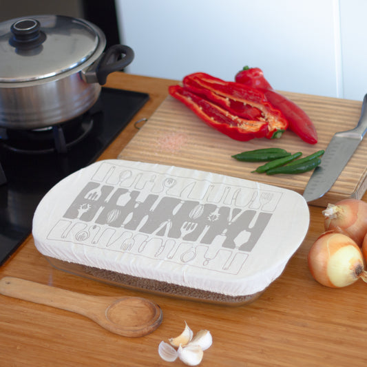 Halo Dish and Casserole Cover Rectangle | Utensils Print