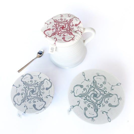 Halo Dish and Bowl Cover Small Set of 3 | Utensils Print