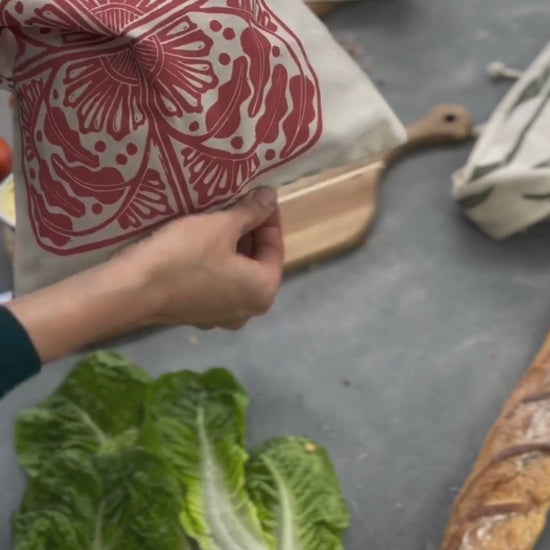 Bread Bag 11.5" Square Cotton | Madiba Print