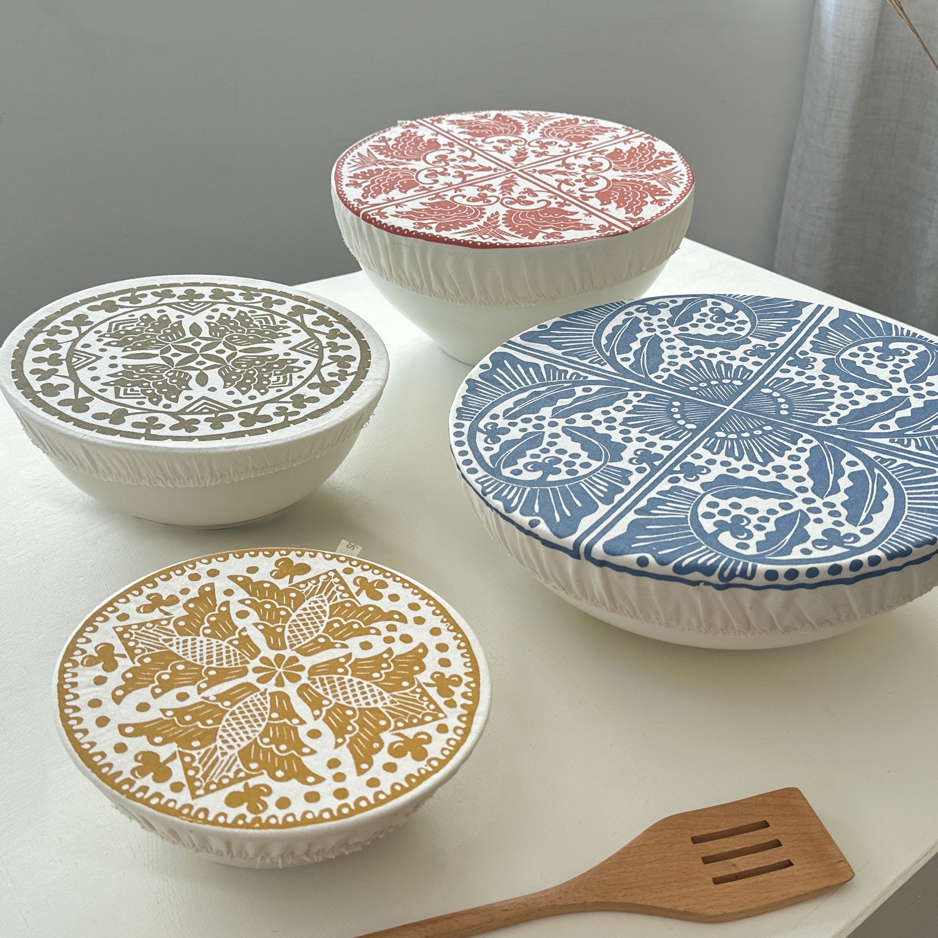 Dish and Bowl Cover Set of 4 Madiba Print | covers everything