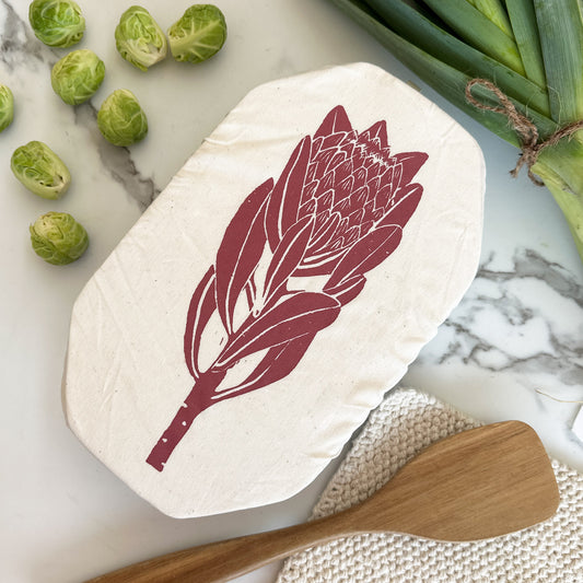 Dish Cover Mini Casserole and Loaf Pan | Protea Stem Print