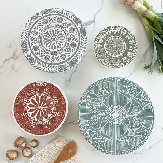 Dish and Bowl Cover Set of 4 Safari Print | great starter pack