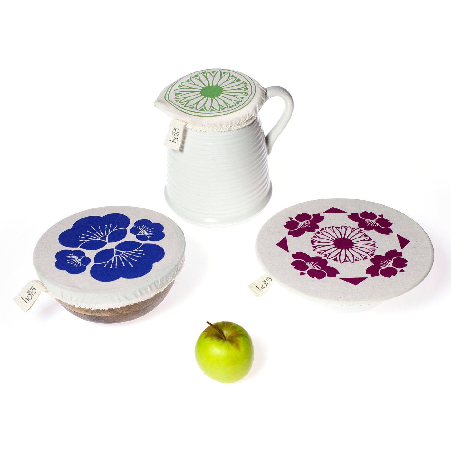 Halo Dish and Bowl Cover Small Set of 3 Edible Flowers | Johanna Linde