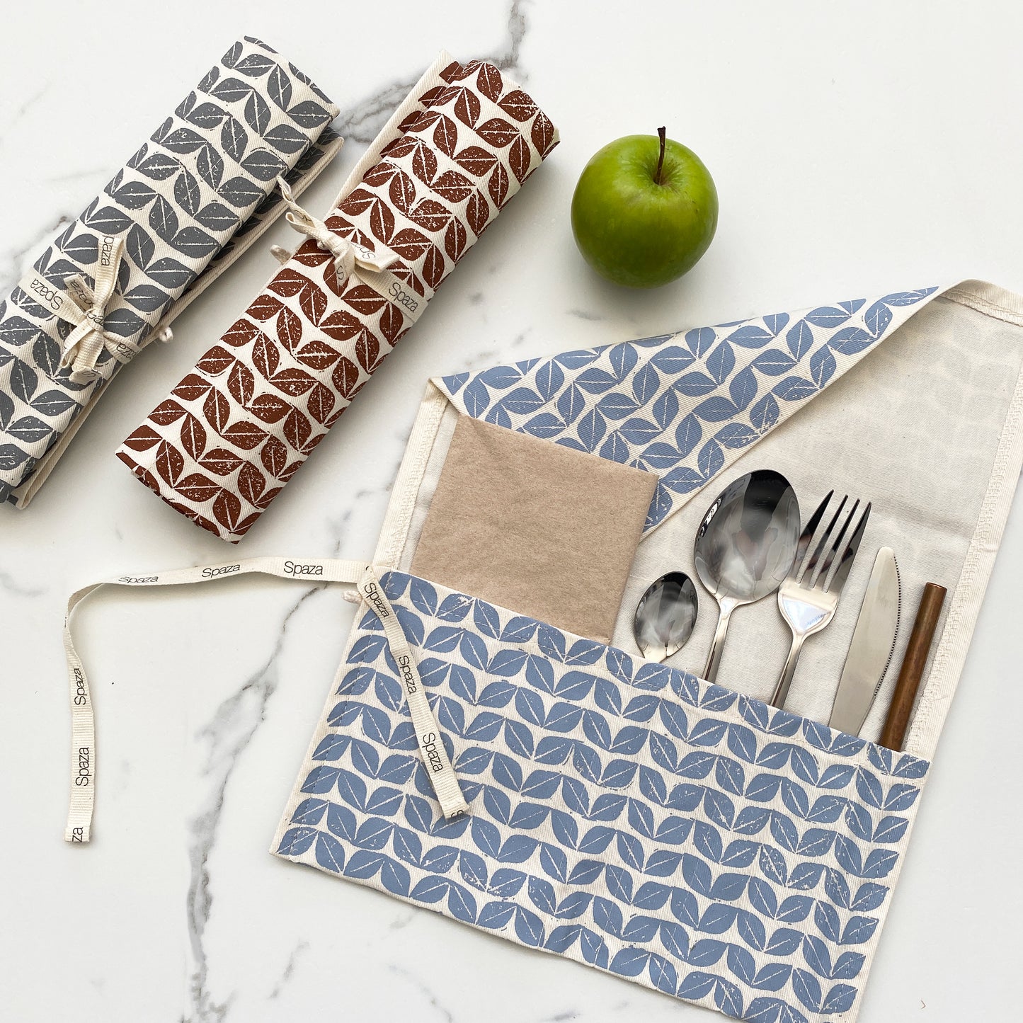Cutlery Roll carry your utensils for lunch box, picnic, road trips and table dressing