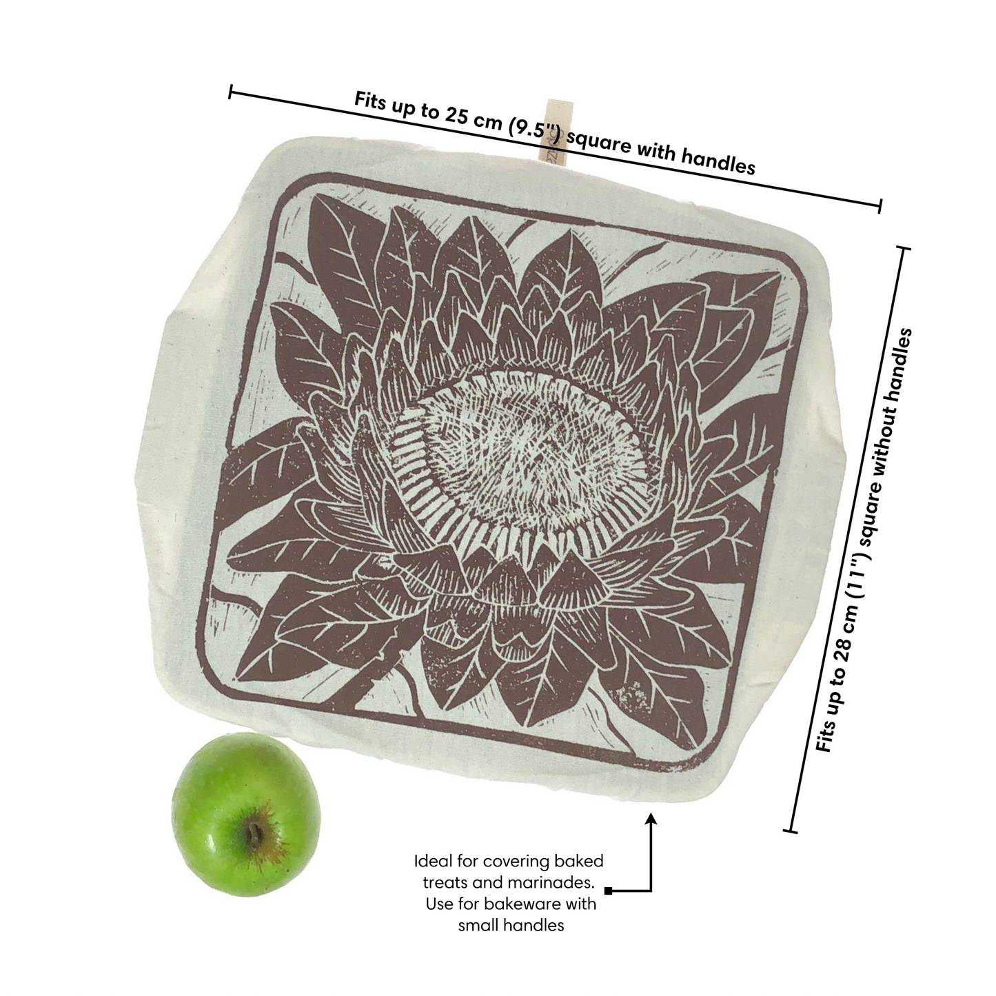 Dish and Casserole Cover Protea Print Square | for square bakes