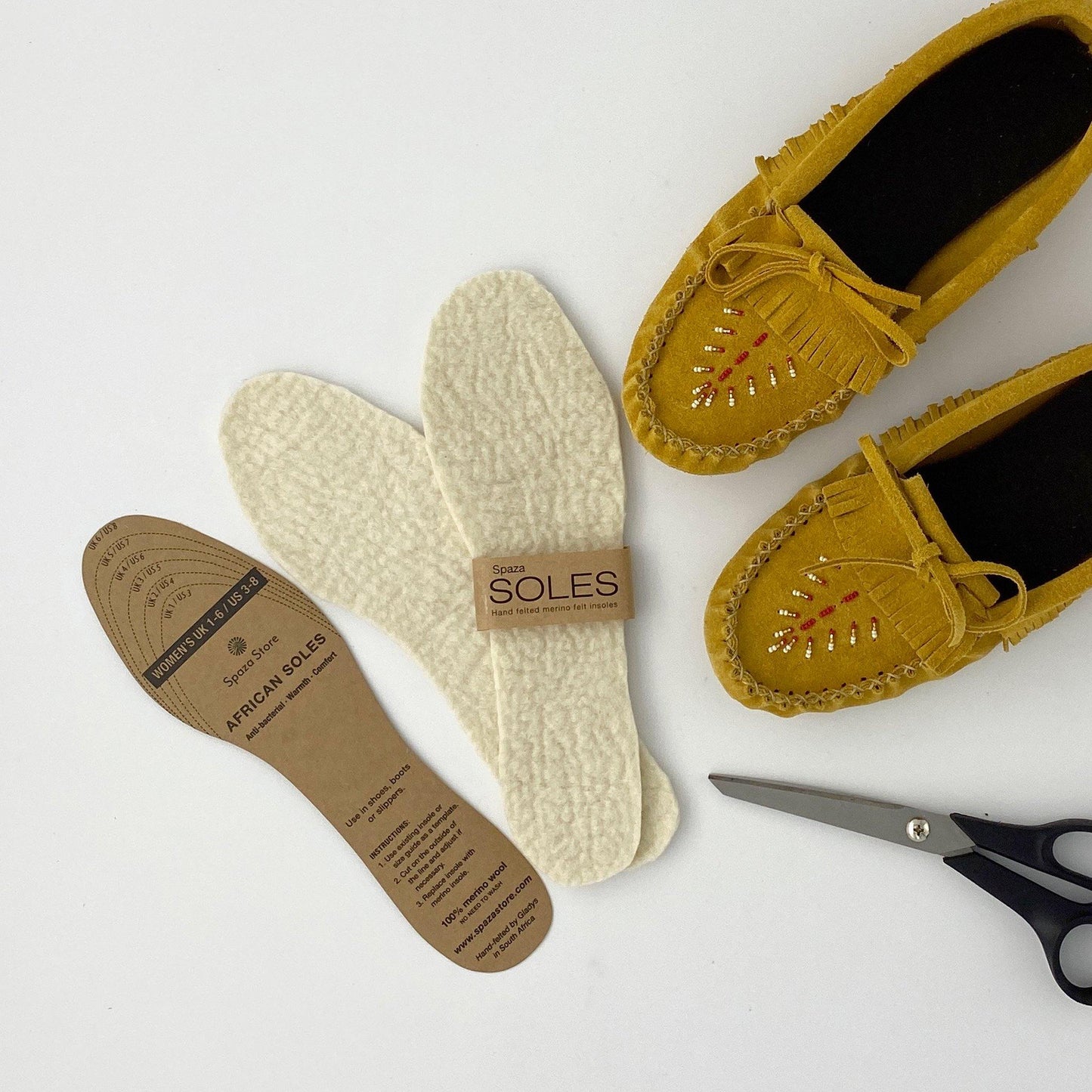 Felt Insoles | Merino Wool inserts for shoes, boots and slippers