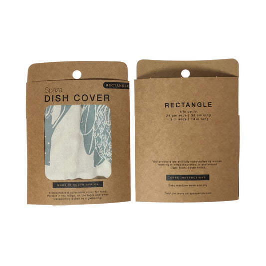Dish and Casserole Cover Rectangle Protea Print | breathable cover for a casserole