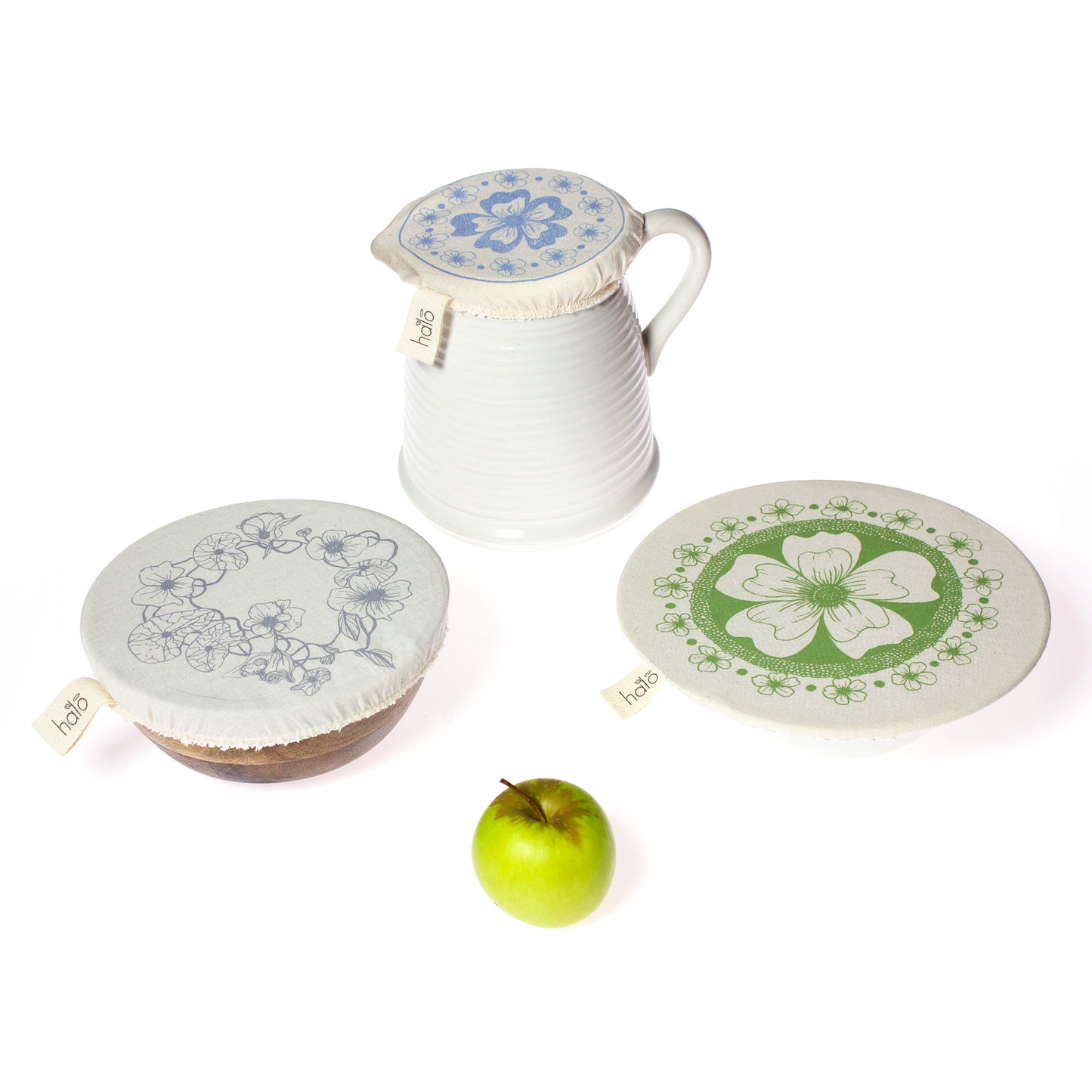 Halo Dish and Bowl Cover Small Set of 3 Edible Flowers | Anushka Davids
